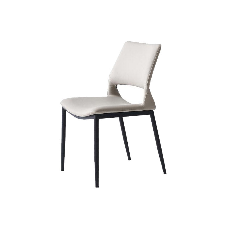 Kitchen Open Back Dining Chair Industrial Upholstered Armless Chair