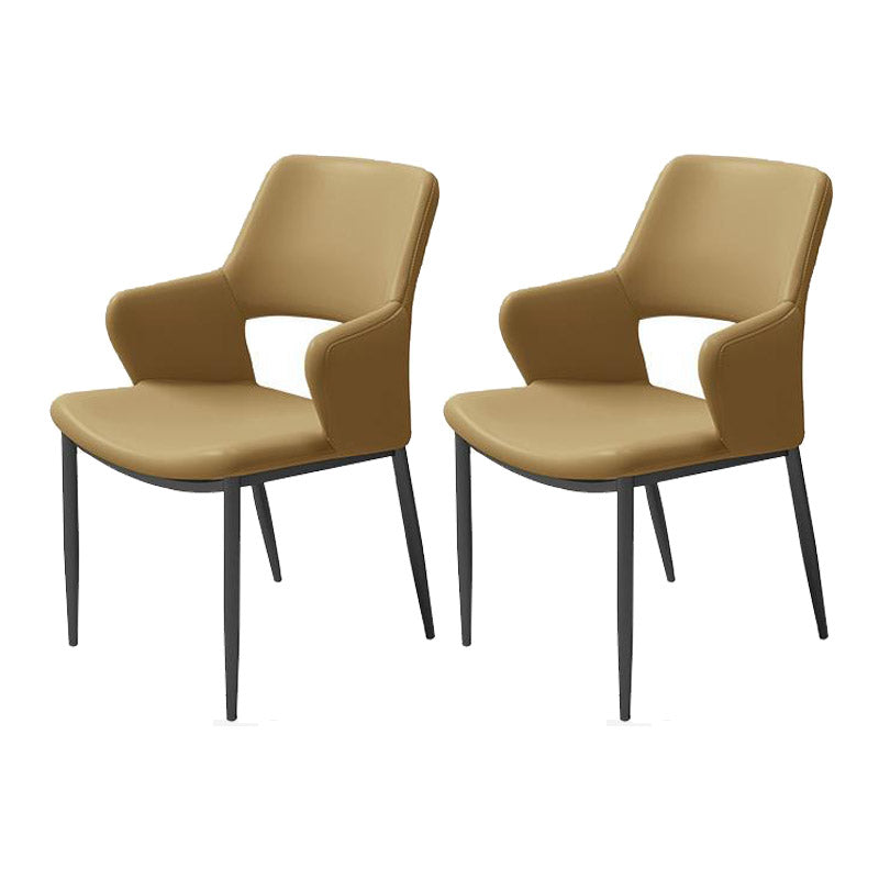 Kitchen Open Back Dining Chair Industrial Upholstered Armless Chair