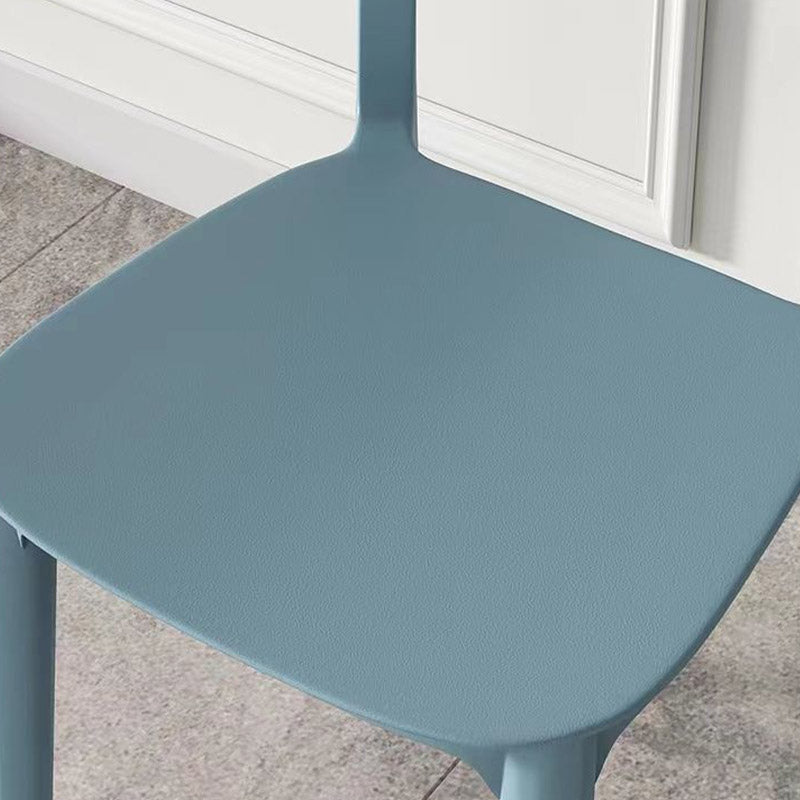 Open Back Dining Side Chair Contemporary Plastic Armless Dining Chair