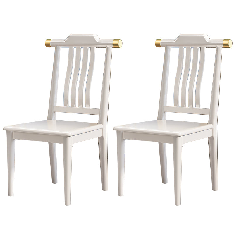 Traditional Armless Dining Room Chair Home Solid Wood Dining Chair