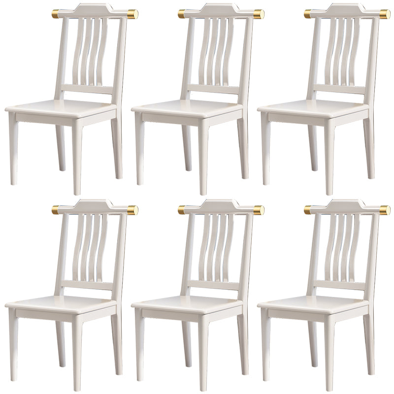 Traditional Armless Dining Room Chair Home Solid Wood Dining Chair
