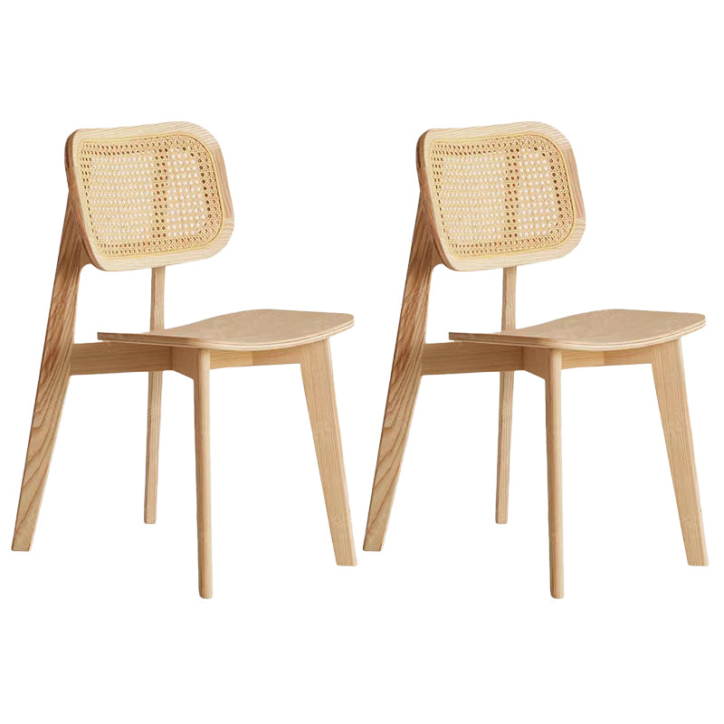 Industrial Solid Wood Armless Chair Kitchen Dining Side Chair