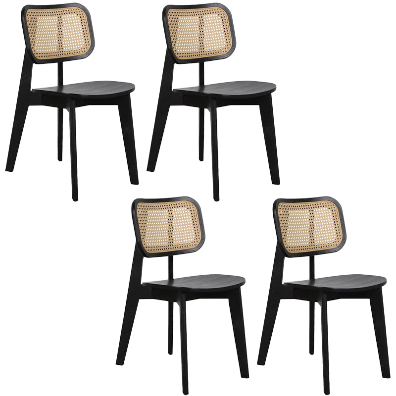 Industrial Solid Wood Armless Chair Kitchen Dining Side Chair