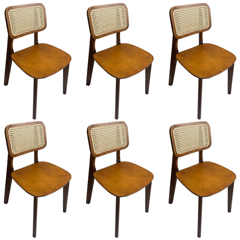 Industrial Solid Wood Armless Chair Kitchen Dining Side Chair