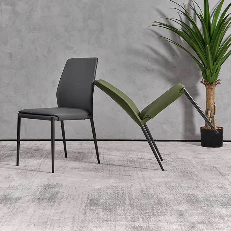 Faux Leather Parsons Dining Chair Dining Room Upholstered Chair