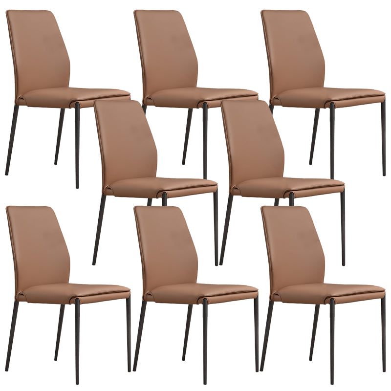 Faux Leather Parsons Dining Chair Dining Room Upholstered Chair