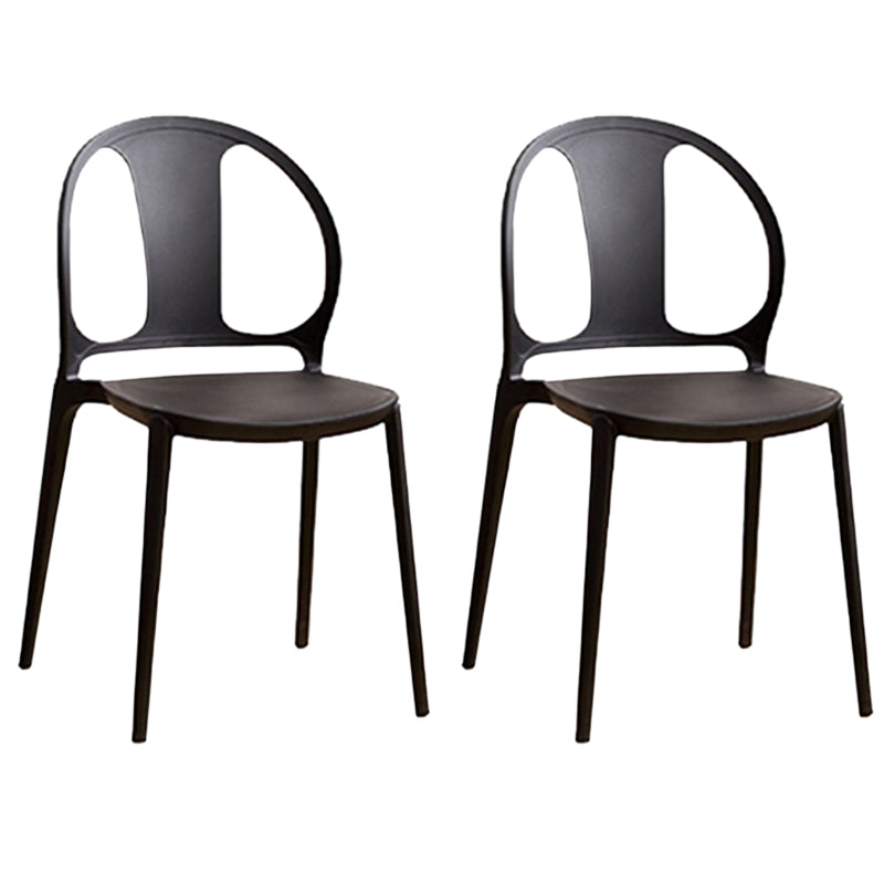Dining Room Plastic Dining Chair Contemporary Stacking Side Chair