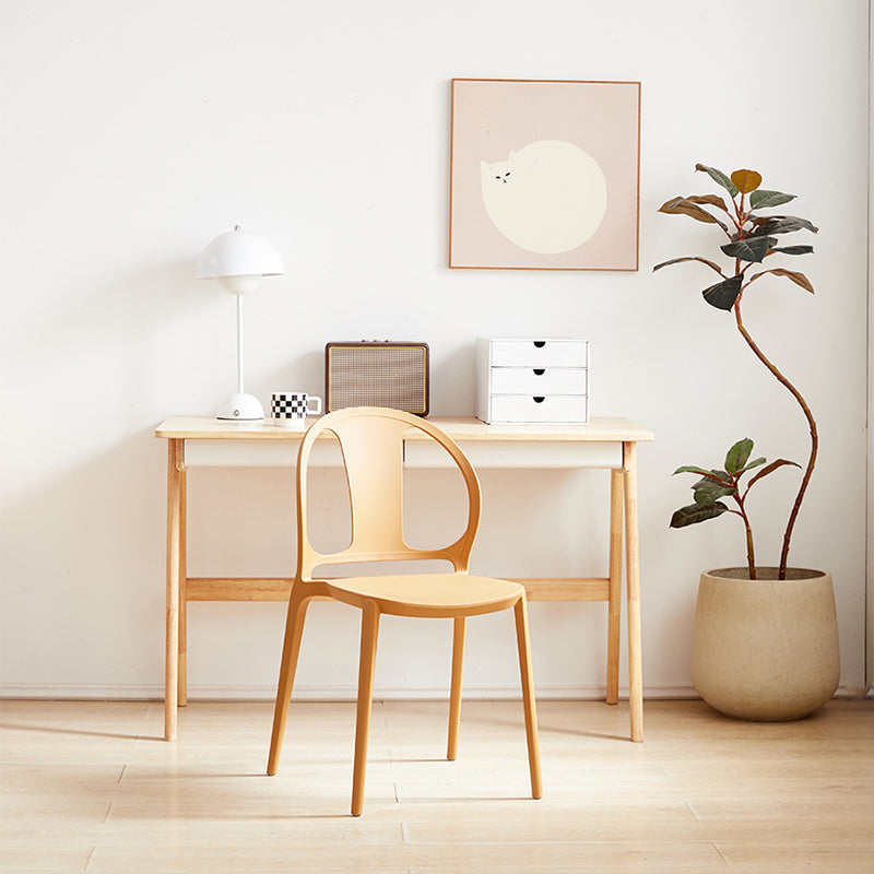 Dining Room Plastic Dining Chair Contemporary Stacking Side Chair