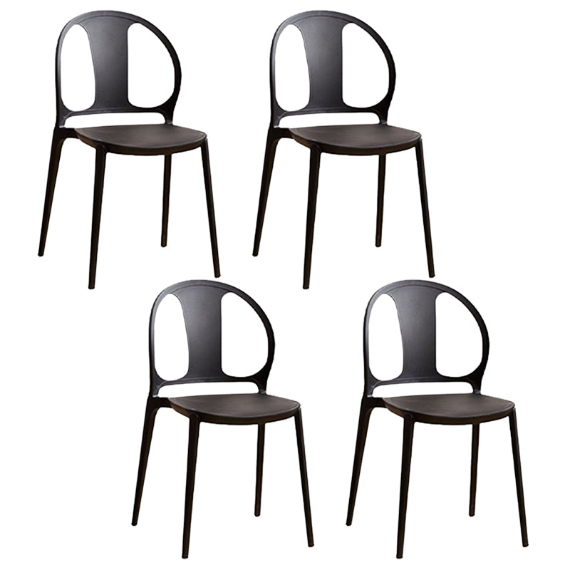 Dining Room Plastic Dining Chair Contemporary Stacking Side Chair