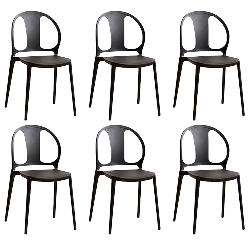 Dining Room Plastic Dining Chair Contemporary Stacking Side Chair