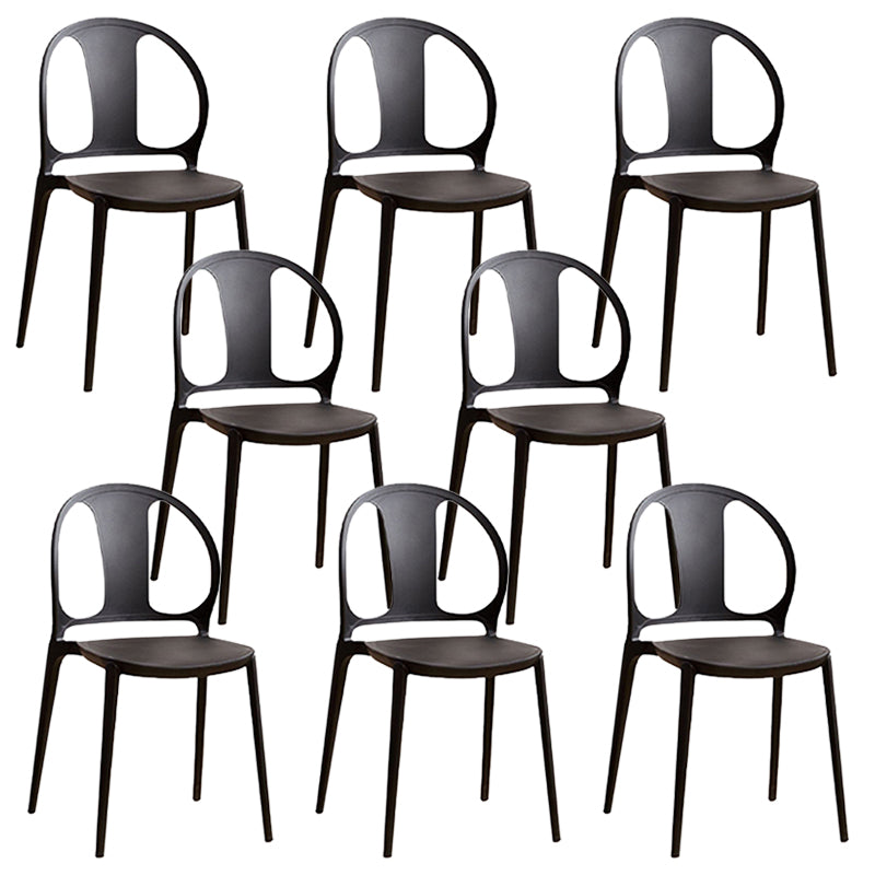 Dining Room Plastic Dining Chair Contemporary Stacking Side Chair