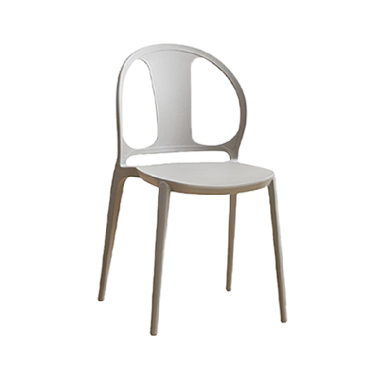 Dining Room Plastic Dining Chair Contemporary Stacking Side Chair