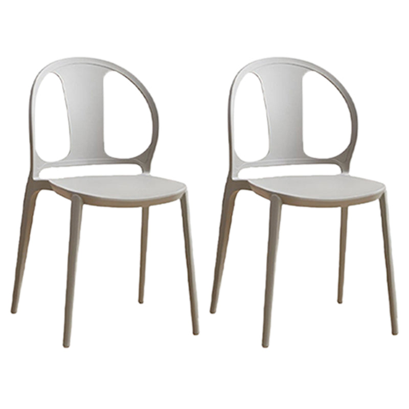 Dining Room Plastic Dining Chair Contemporary Stacking Side Chair