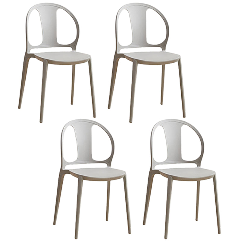 Dining Room Plastic Dining Chair Contemporary Stacking Side Chair