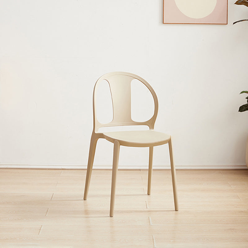 Dining Room Plastic Dining Chair Contemporary Stacking Side Chair
