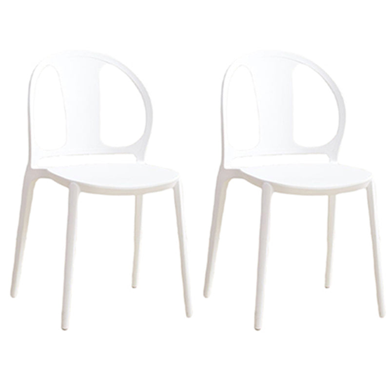 Dining Room Plastic Dining Chair Contemporary Stacking Side Chair