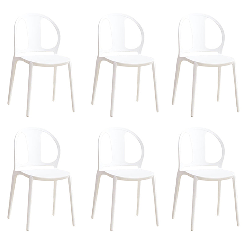 Dining Room Plastic Dining Chair Contemporary Stacking Side Chair