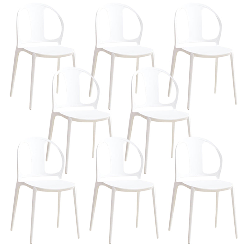 Dining Room Plastic Dining Chair Contemporary Stacking Side Chair