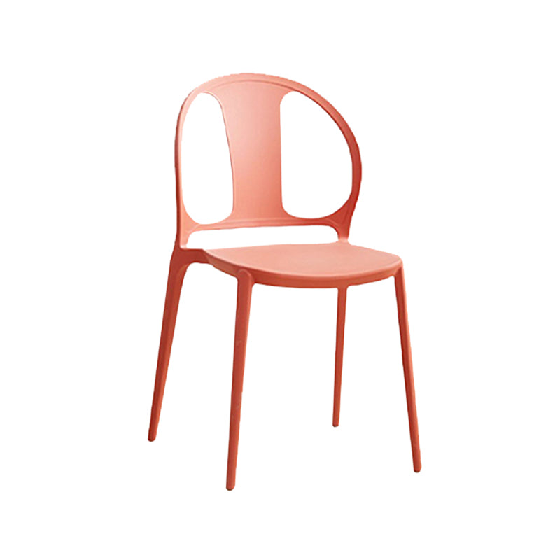 Dining Room Plastic Dining Chair Contemporary Stacking Side Chair