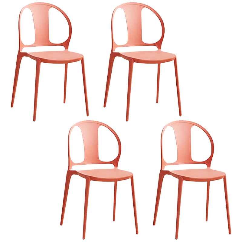 Dining Room Plastic Dining Chair Contemporary Stacking Side Chair