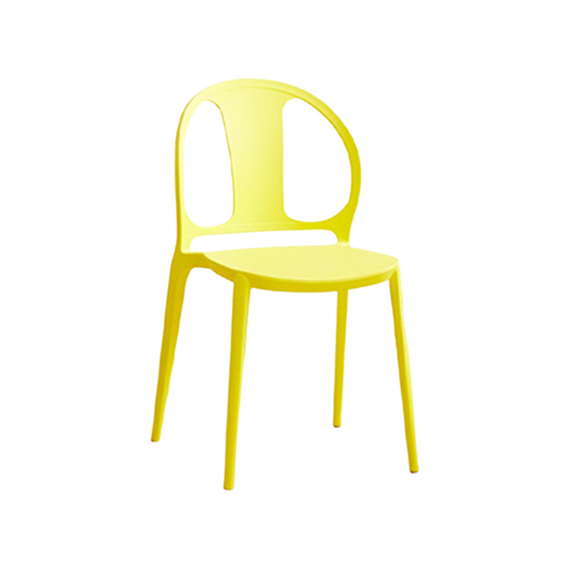 Dining Room Plastic Dining Chair Contemporary Stacking Side Chair