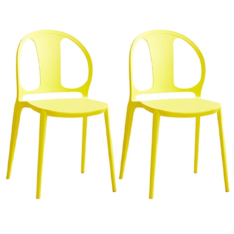 Dining Room Plastic Dining Chair Contemporary Stacking Side Chair