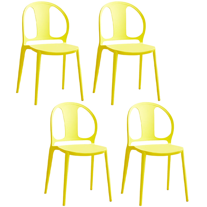 Dining Room Plastic Dining Chair Contemporary Stacking Side Chair