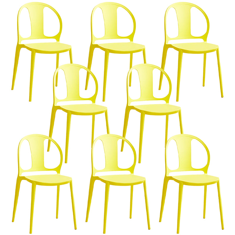 Dining Room Plastic Dining Chair Contemporary Stacking Side Chair