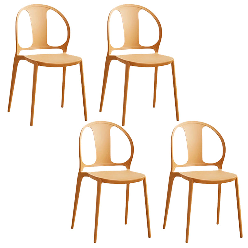 Dining Room Plastic Dining Chair Contemporary Stacking Side Chair