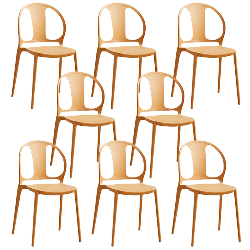 Dining Room Plastic Dining Chair Contemporary Stacking Side Chair