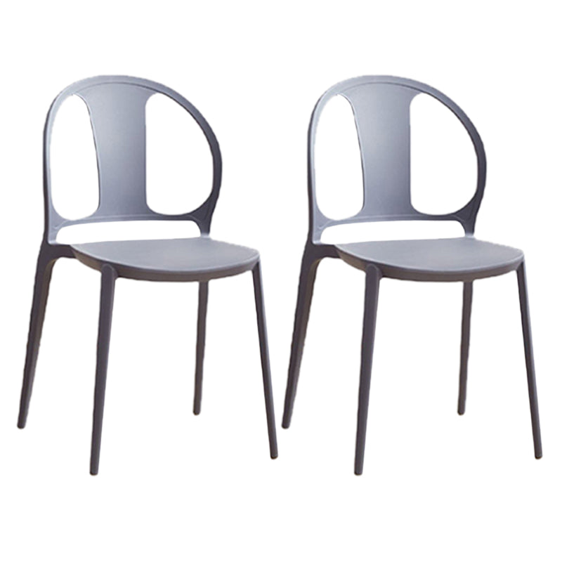 Dining Room Plastic Dining Chair Contemporary Stacking Side Chair