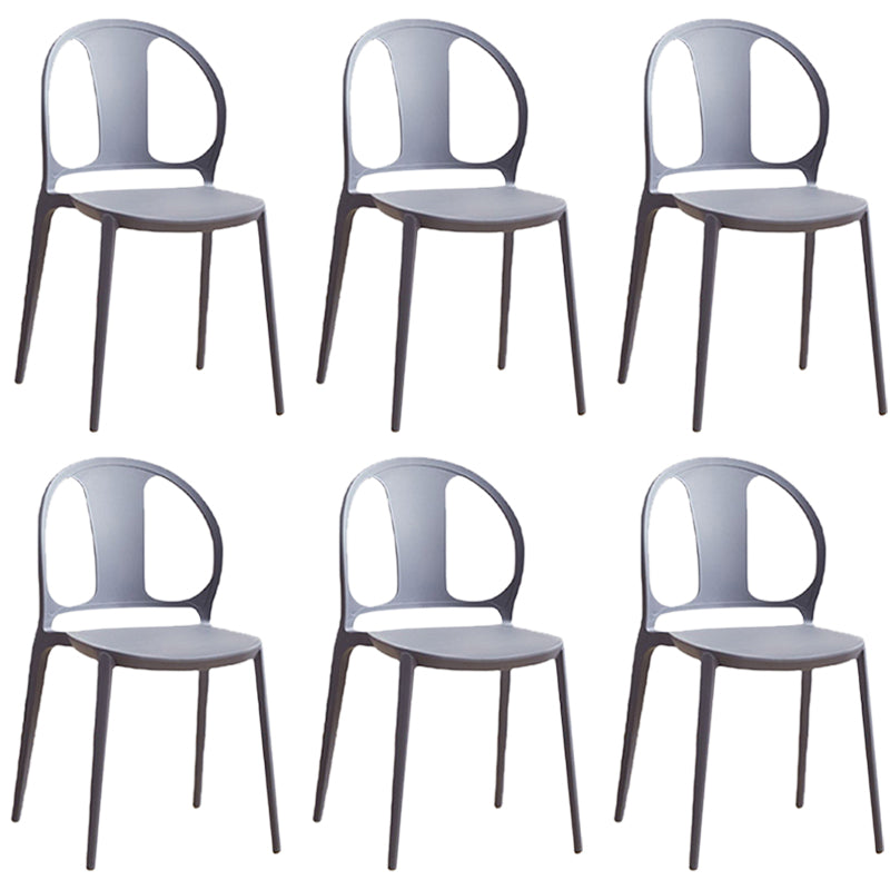 Dining Room Plastic Dining Chair Contemporary Stacking Side Chair