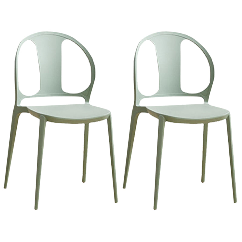 Dining Room Plastic Dining Chair Contemporary Stacking Side Chair