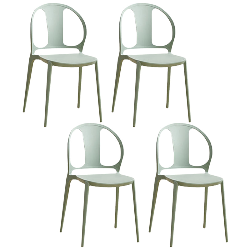 Dining Room Plastic Dining Chair Contemporary Stacking Side Chair