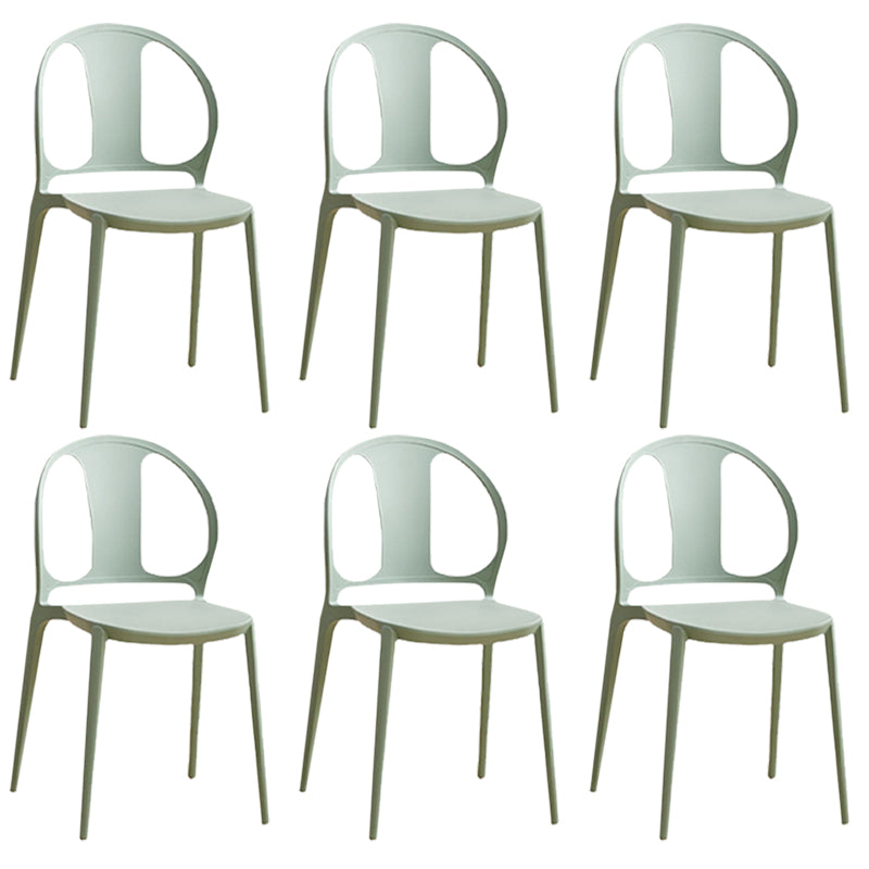 Dining Room Plastic Dining Chair Contemporary Stacking Side Chair