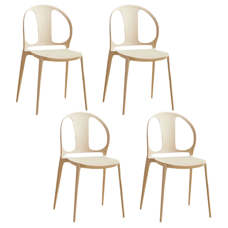 Dining Room Plastic Dining Chair Contemporary Stacking Side Chair