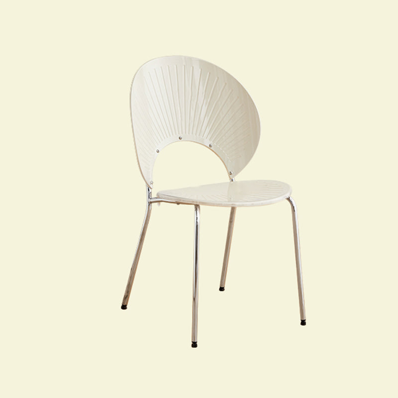 Open Back Dining Side Chair Contemporary Dining Armless Chair