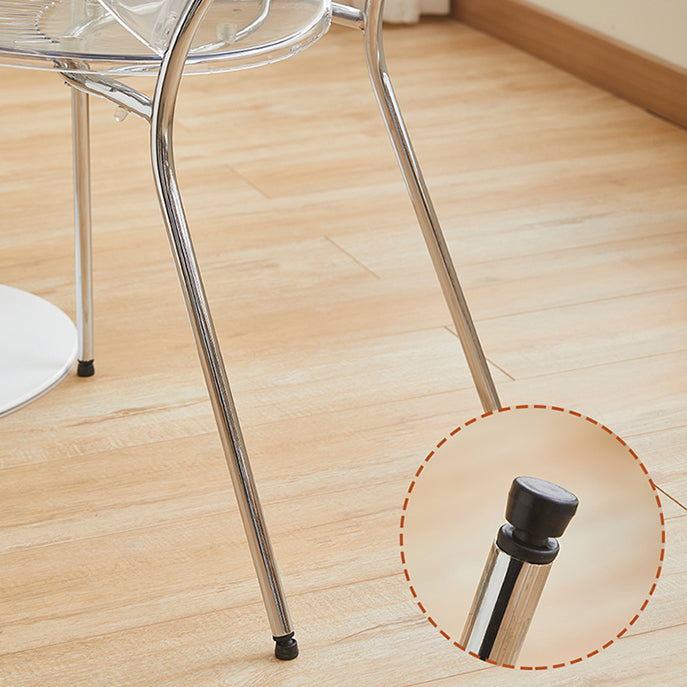 Open Back Dining Side Chair Contemporary Dining Armless Chair