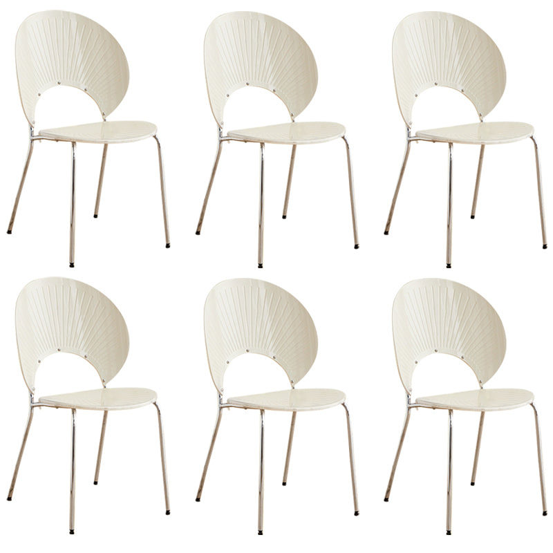 Open Back Dining Side Chair Contemporary Dining Armless Chair
