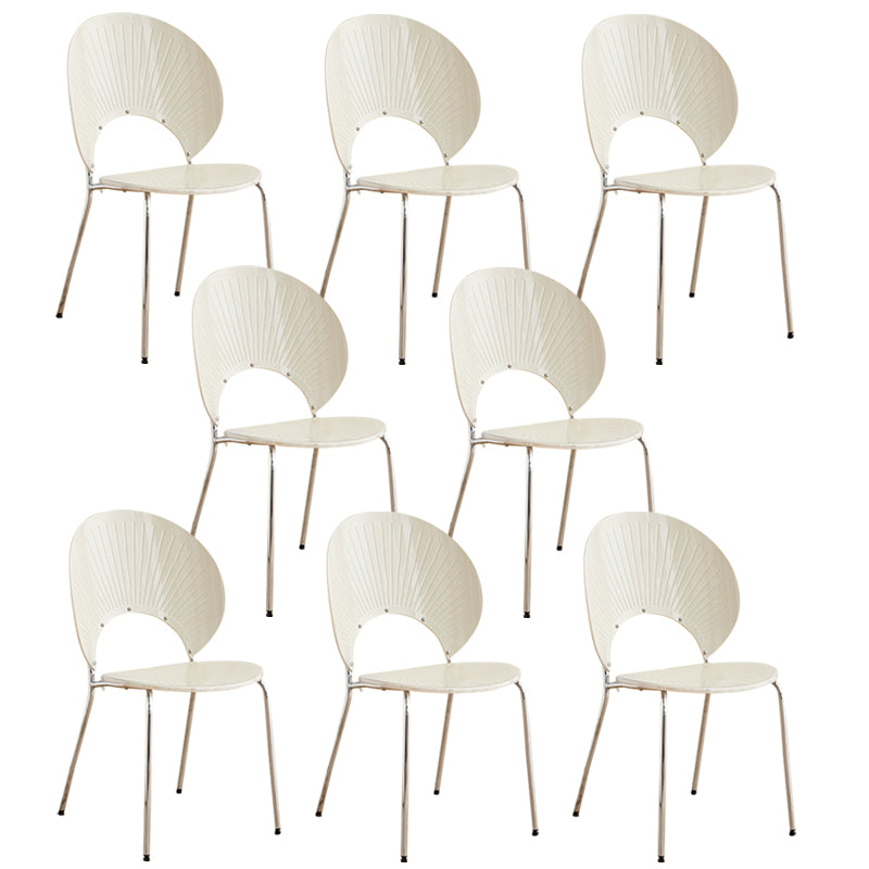 Open Back Dining Side Chair Contemporary Dining Armless Chair