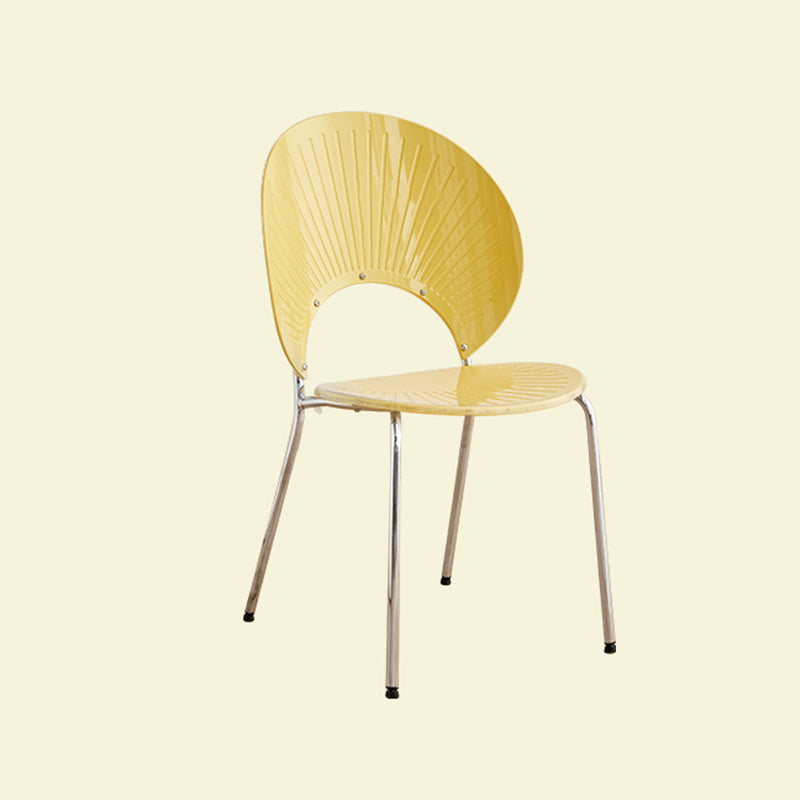 Open Back Dining Side Chair Contemporary Dining Armless Chair