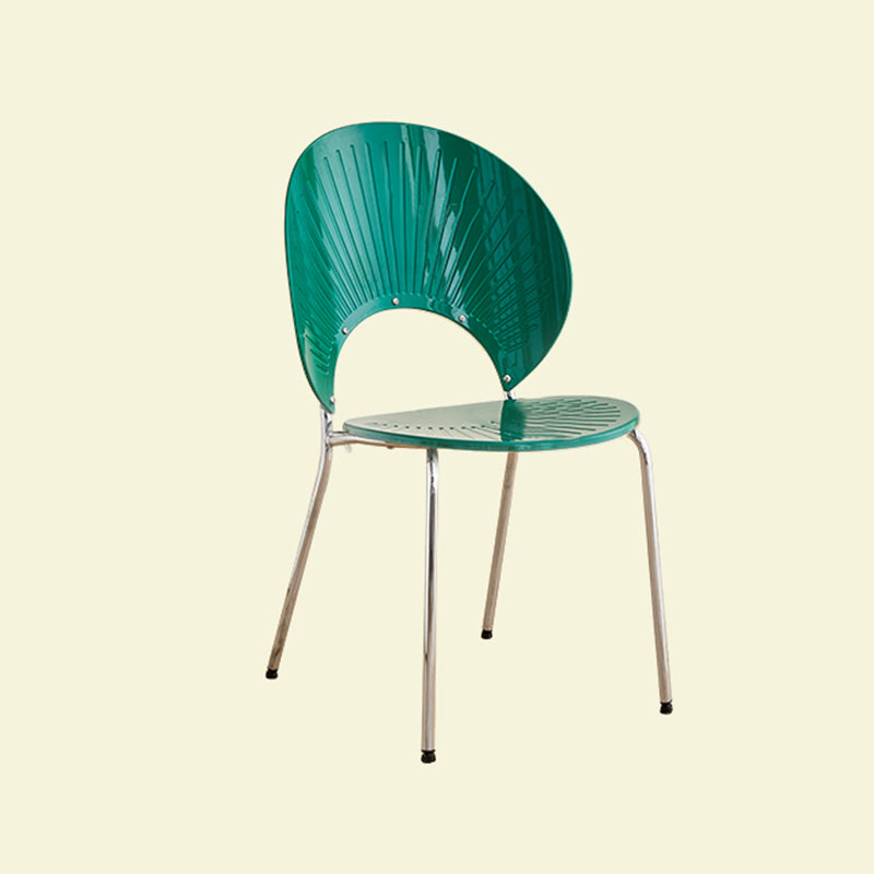 Open Back Dining Side Chair Contemporary Dining Armless Chair
