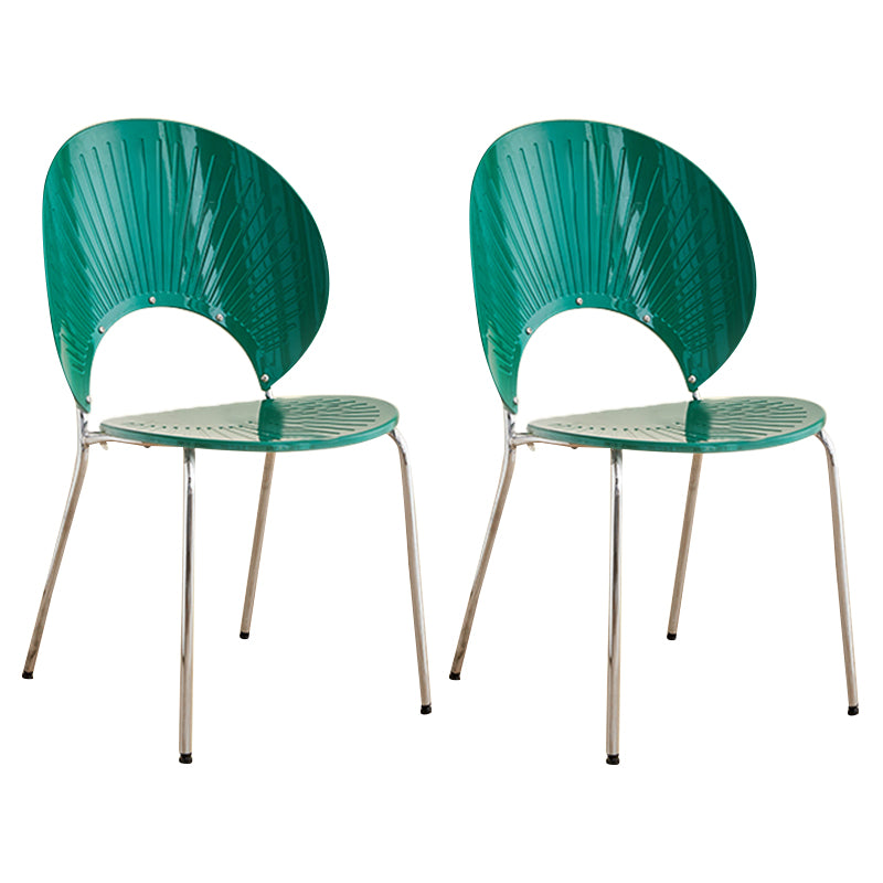 Open Back Dining Side Chair Contemporary Dining Armless Chair