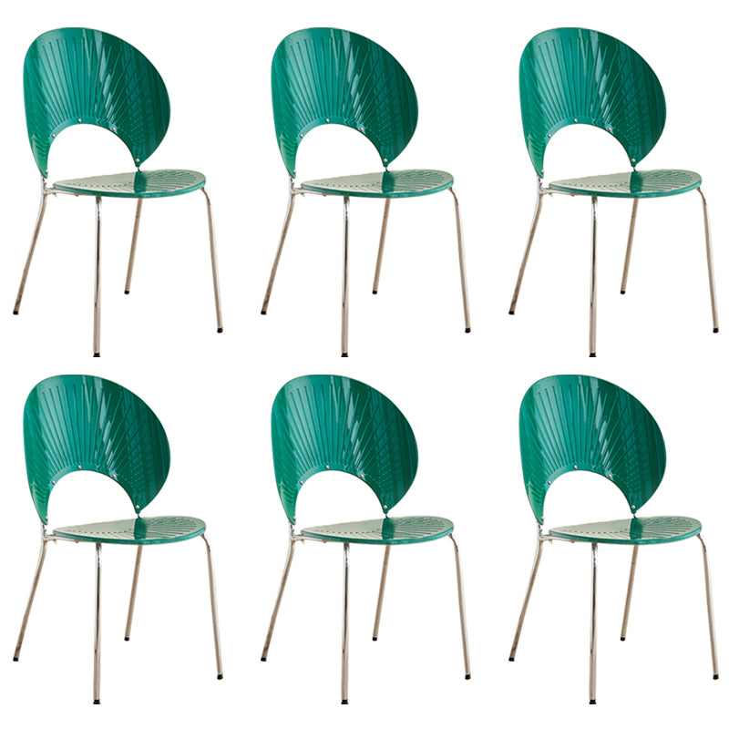 Open Back Dining Side Chair Contemporary Dining Armless Chair