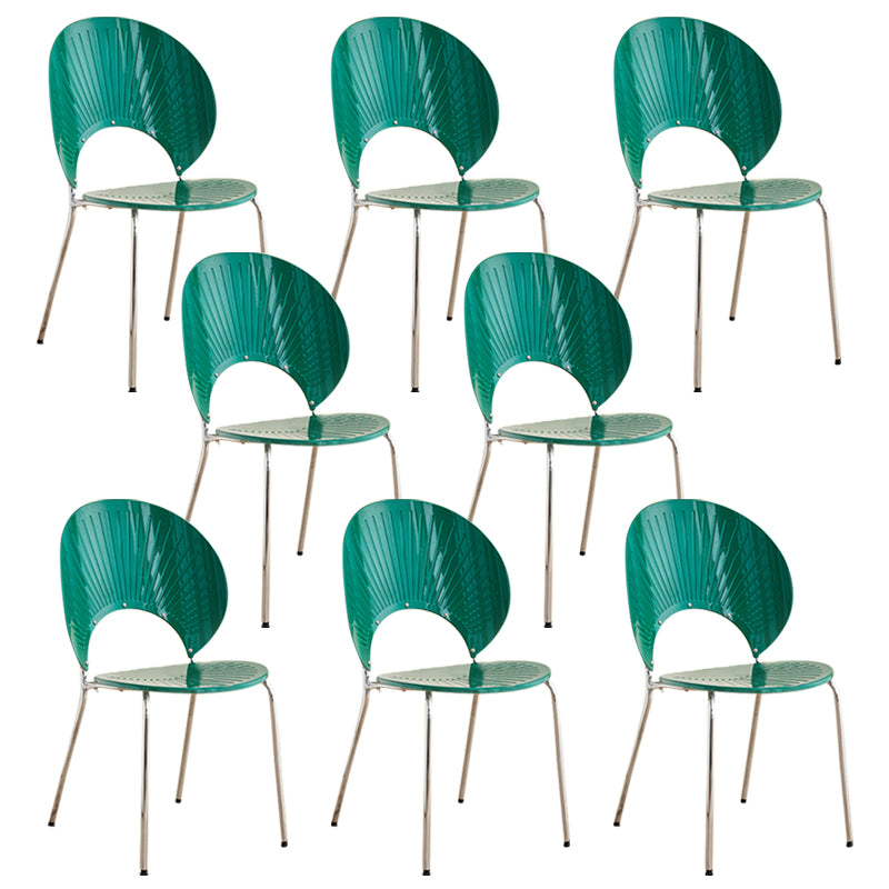 Open Back Dining Side Chair Contemporary Dining Armless Chair