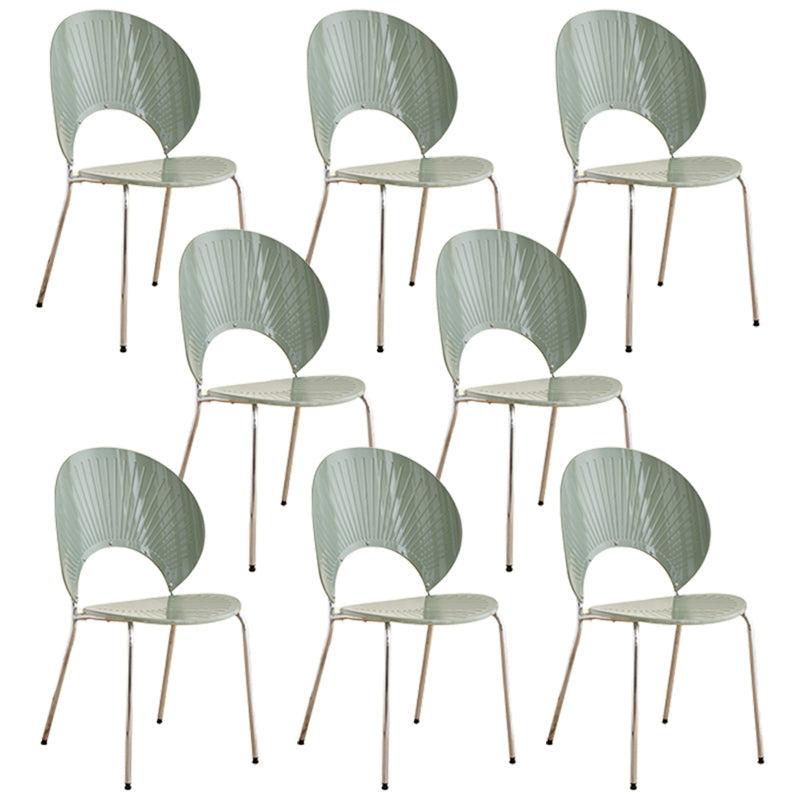 Open Back Dining Side Chair Contemporary Dining Armless Chair