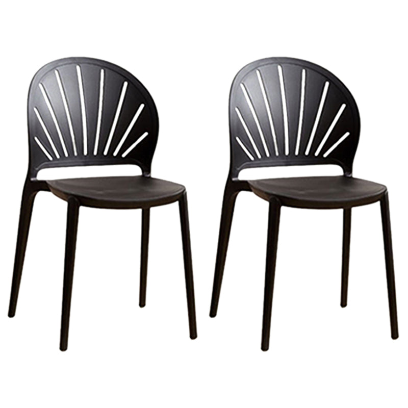 Kitchen Contemporary Dining Chair Plastic Stacking Side Chair