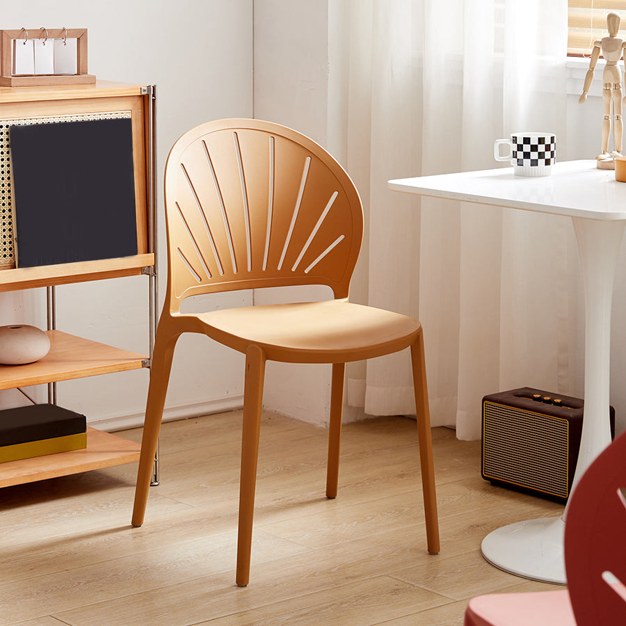 Kitchen Contemporary Dining Chair Plastic Stacking Side Chair