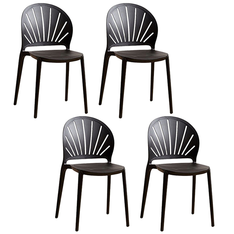 Kitchen Contemporary Dining Chair Plastic Stacking Side Chair