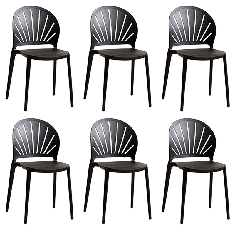Kitchen Contemporary Dining Chair Plastic Stacking Side Chair